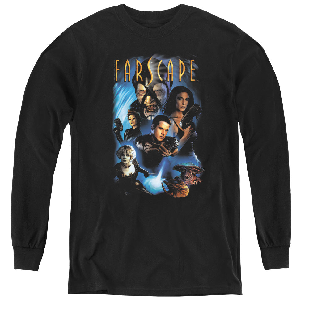 Farscape Comic Cover Long Sleeve Kids Youth T Shirt Black