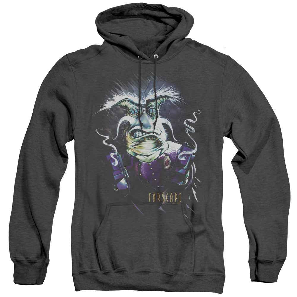 Farscape Rygel Oking Guns Mens Heather Hoodie Black Officially Licensed