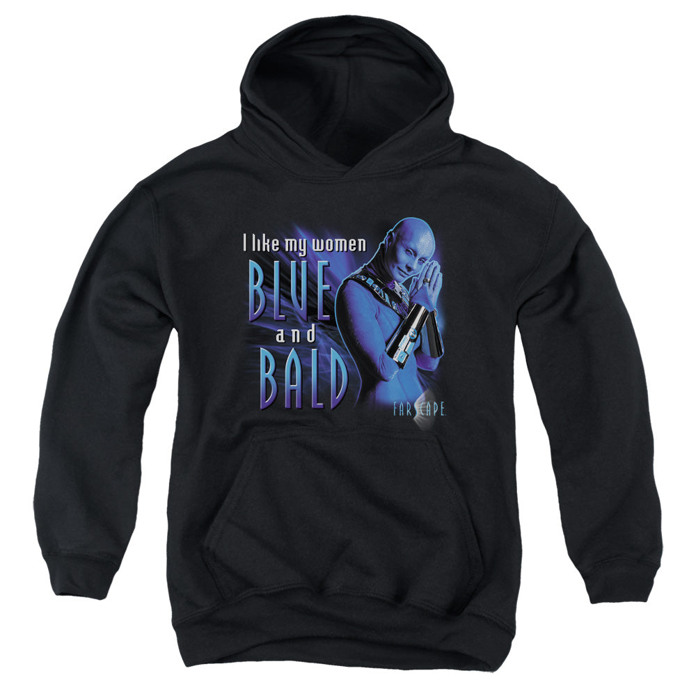 Farscape Blue and Bald Kids Youth Hoodie Black