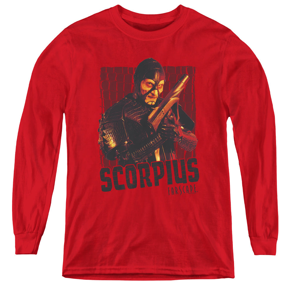 Farscape Scorpius Long Sleeve Kids Youth T Shirt Red