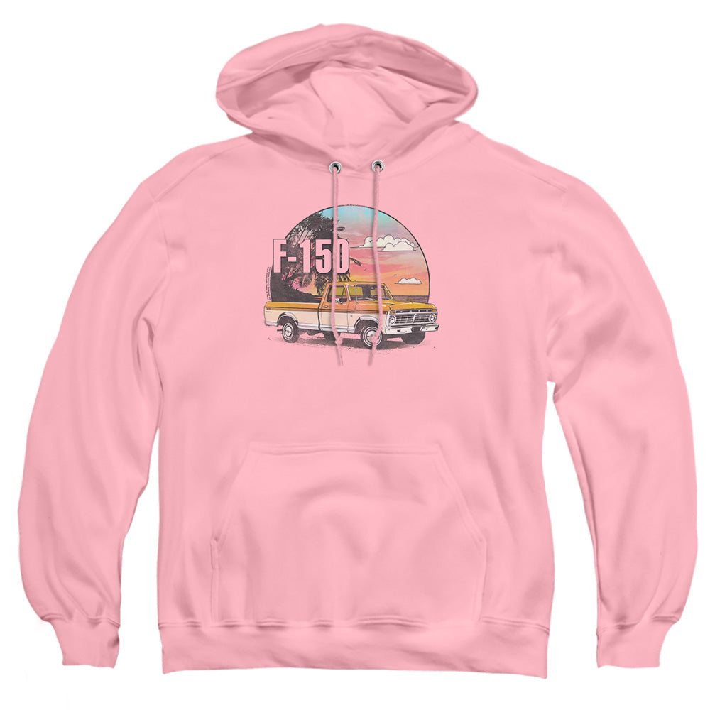 Ford Bronco F150 At The Beach Mens Hoodie Pink Officially Licensed