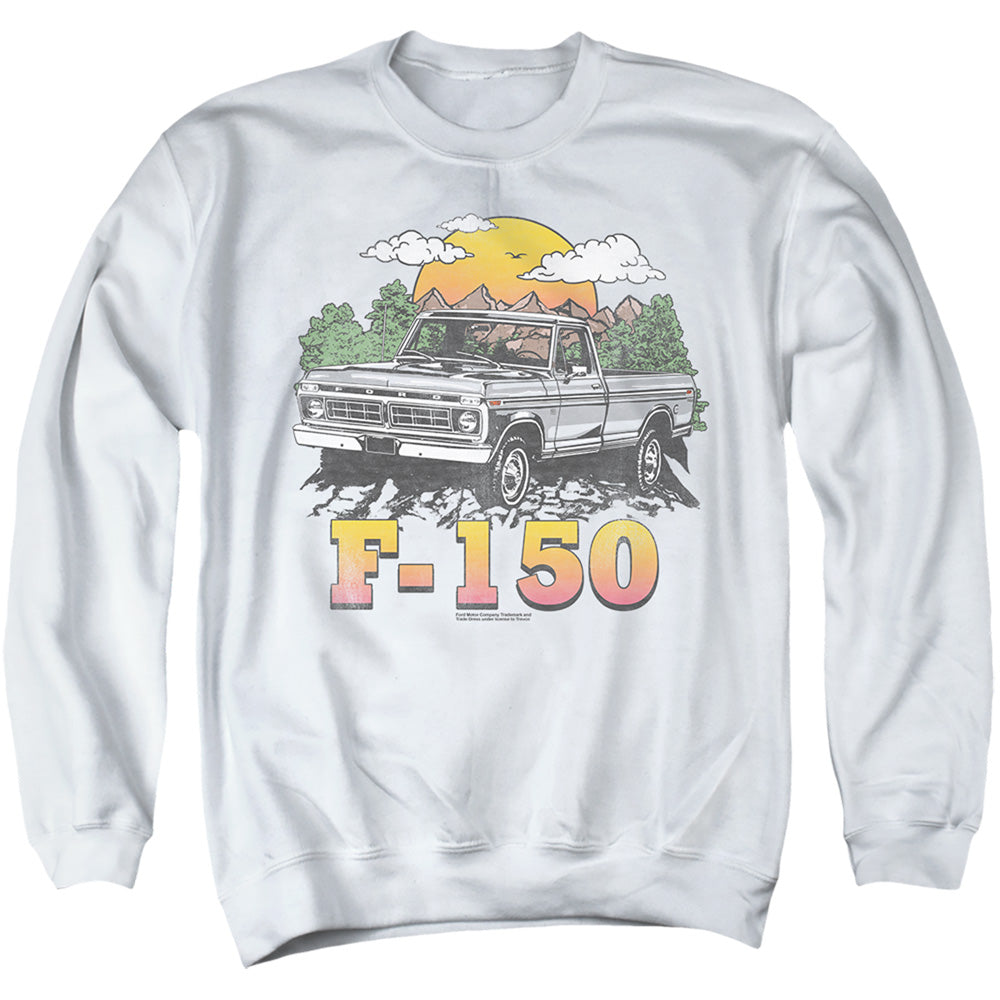 Ford Bronco F150 Mountain Ride Mens Crewneck Sweatshirt White