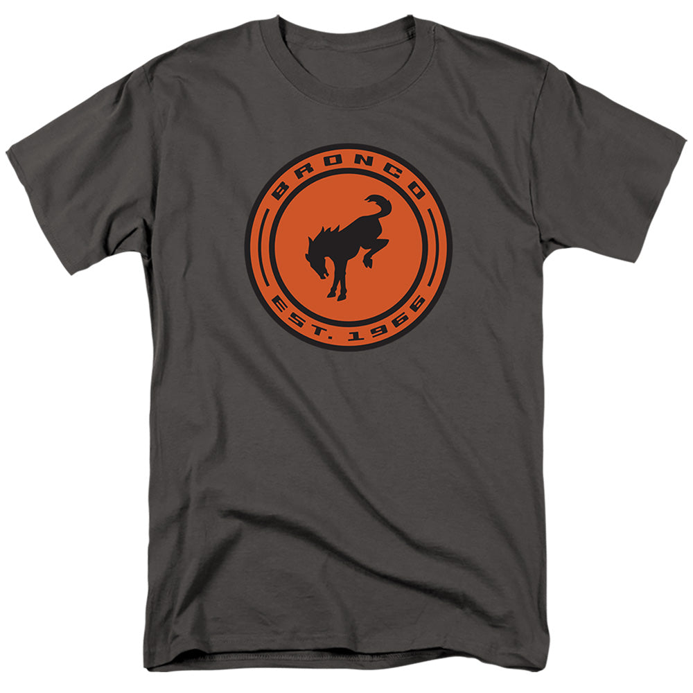 Ford Bronco Established Date Circle Mens T Shirt Charcoal Officially Licensed