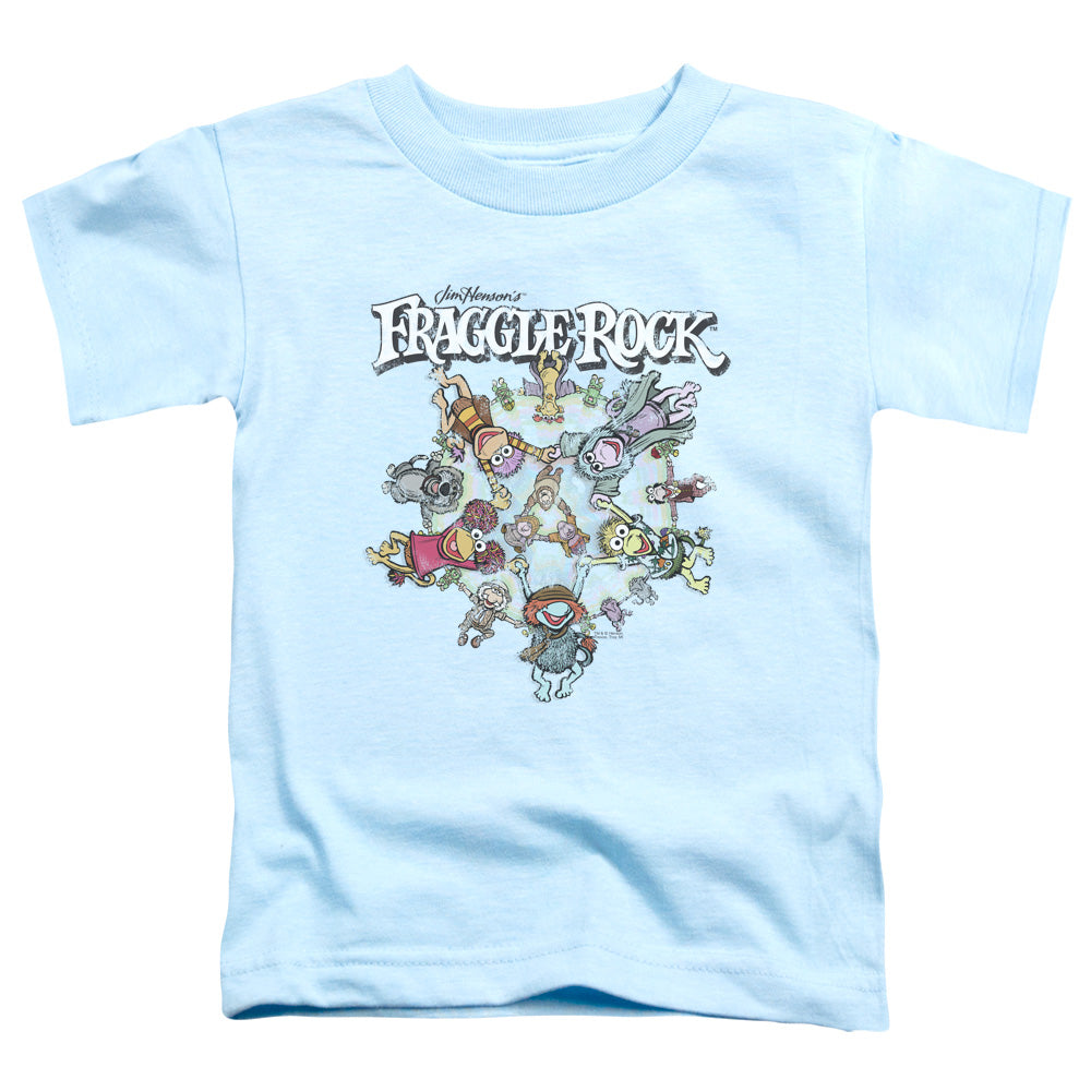 Fraggle Rock Spinning Gang Toddler Kids Youth T Shirt Light Blue