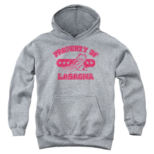 Garfield Property of Lasagna Kids Youth Hoodie Heather