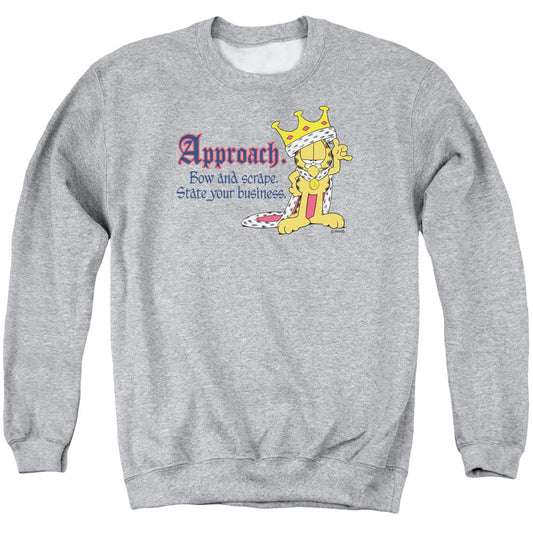 Garfield State Your Business Mens Crewneck Sweatshirt Athletic Heather