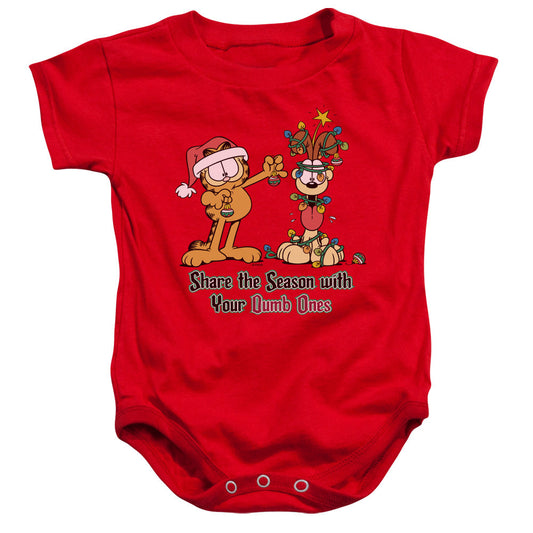 Garfield Share the Season Infant Baby Snapsuit Red (6 Mos)