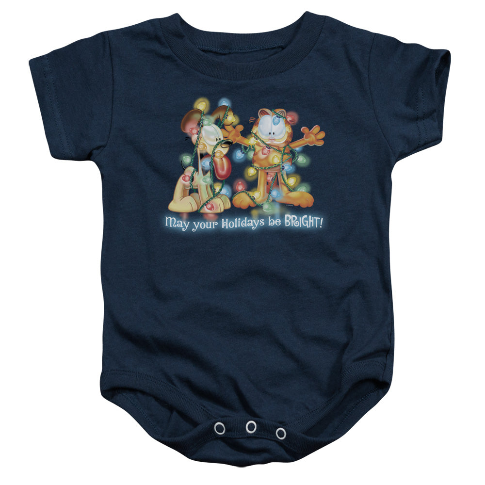 Garfield Bright Holidays Infant Baby Snapsuit Navy (18 Mos)