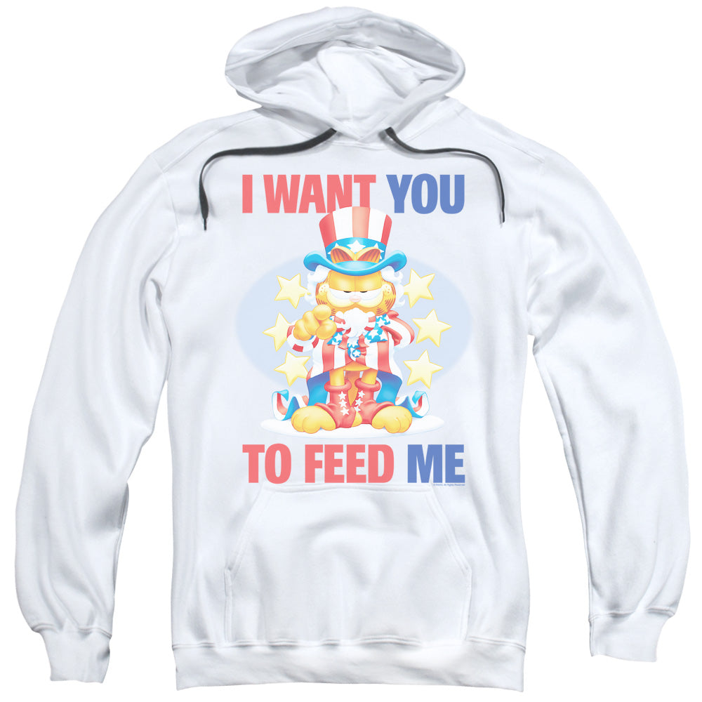 Garfield I Want You Mens Hoodie White