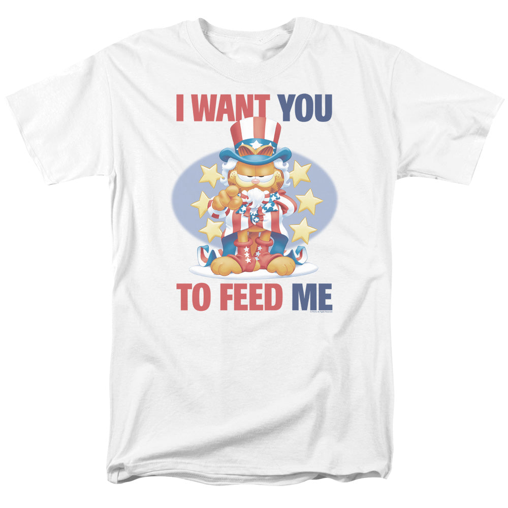 Garfield I Want You Mens T Shirt White Officially Licensed