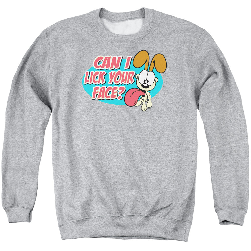 Garfield Question Mens Crewneck Sweatshirt Athletic Heather
