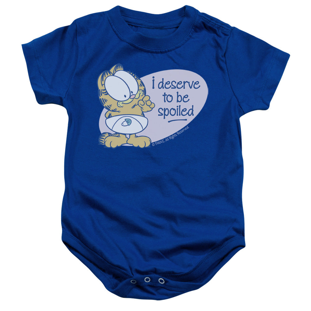 Garfield Deserve to Be Spoiled Infant Baby Snapsuit Royal Blue (18 Mos)