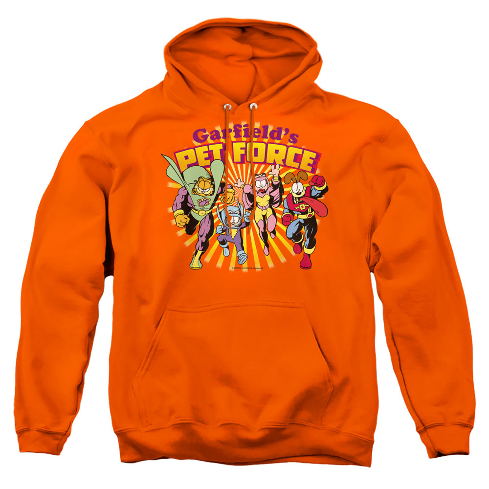 Garfield Pet Force Burst Mens Hoodie Orange
