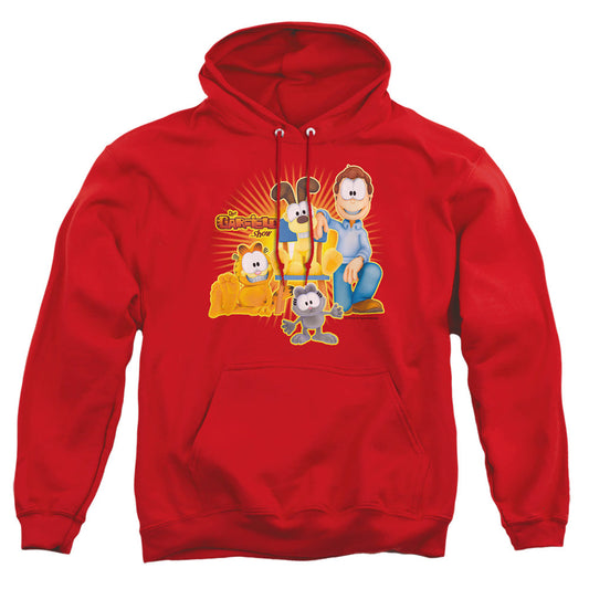 Garfield Say Cheese Mens Hoodie Red