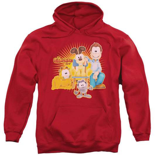 Garfield Say Cheese Mens Hoodie Red