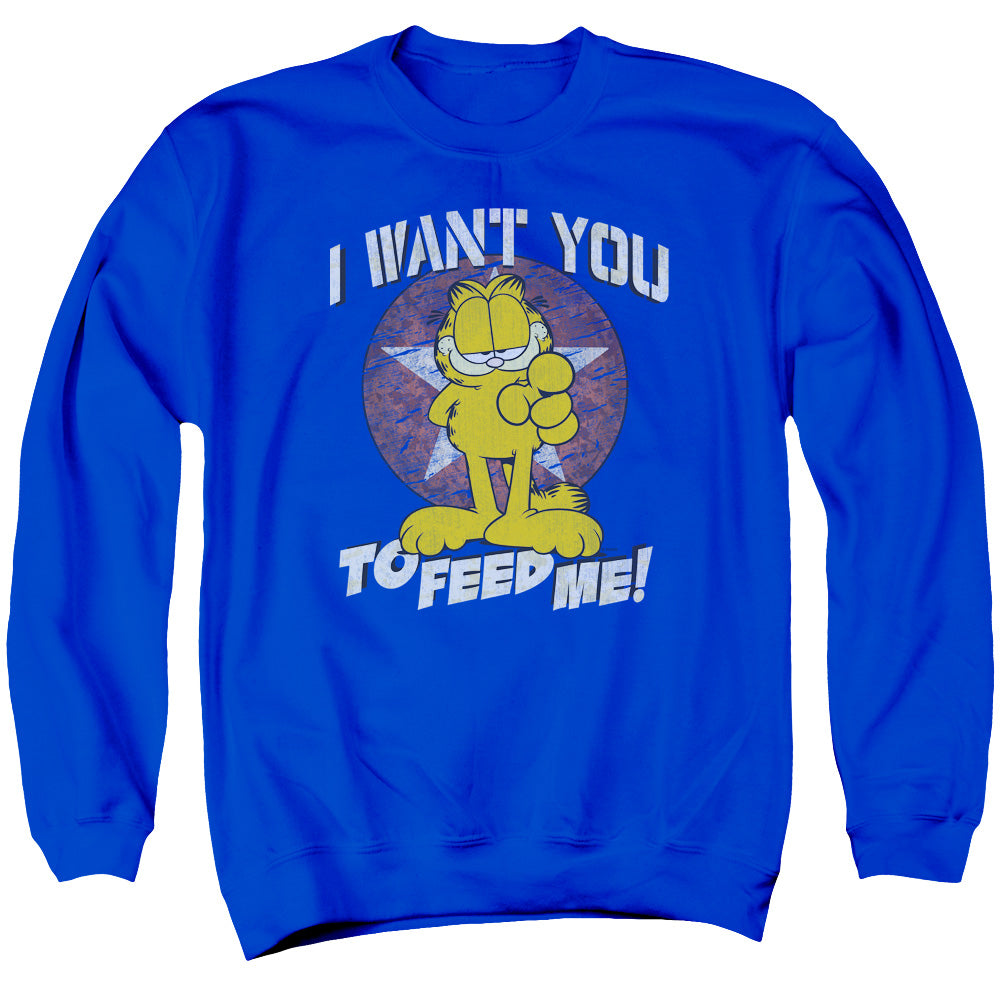 Garfield I Want You Mens Crewneck Sweatshirt Royal Blue