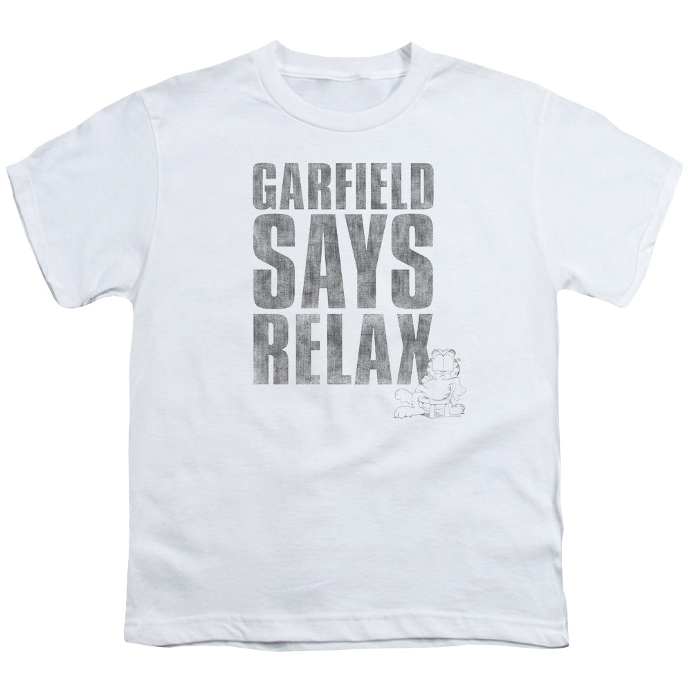 Garfield Relax Kids Youth T Shirt White