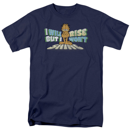 Garfield Rise Not Shine Mens T Shirt Navy Officially Licensed