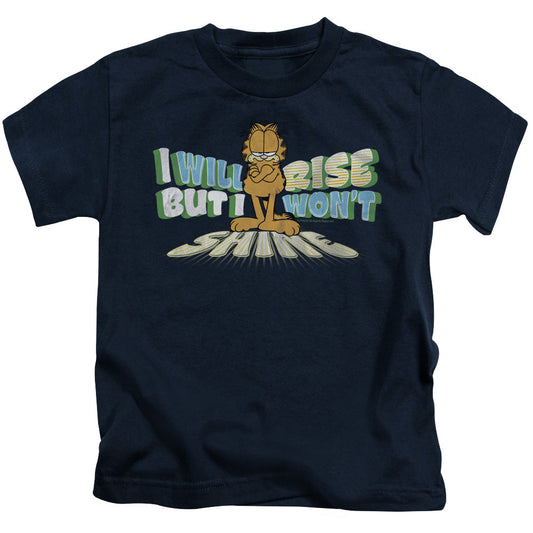 Garfield Rise Not Shine Juvenile Kids Youth T Shirt Navy