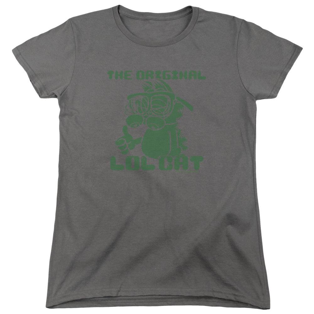 Garfield Og Lol Womens T Shirt Charcoal
