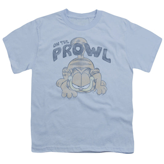 Garfield Prowl Kids Youth T Shirt Light Blue