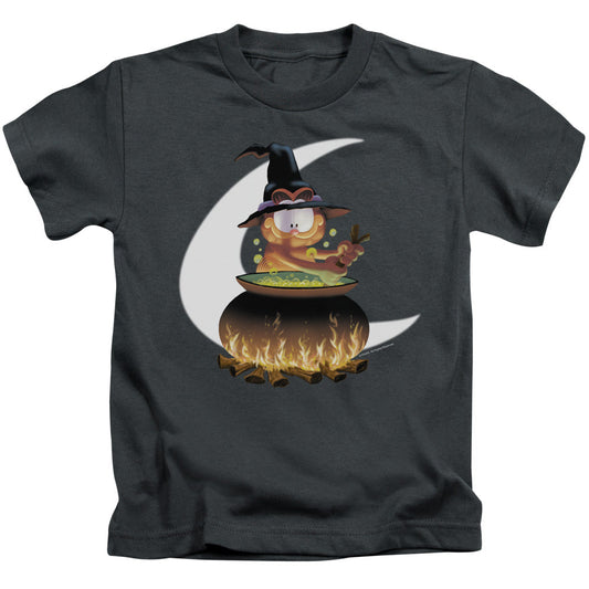 Garfield Stir the Pot Juvenile Kids Youth T Shirt Charcoal
