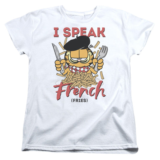 Garfield Speaking Love Womens T Shirt White