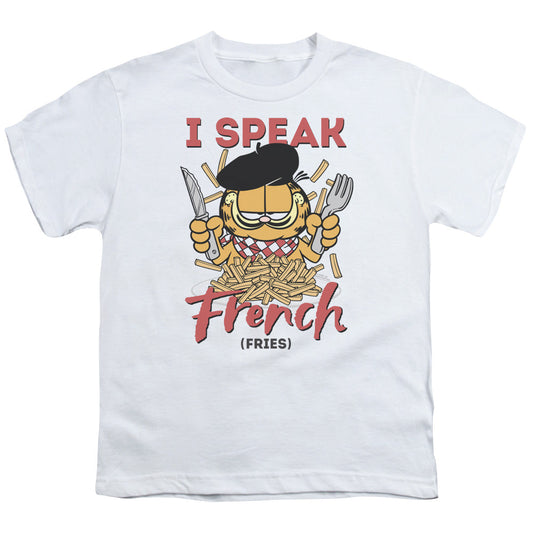 Garfield Speaking Love Kids Youth T Shirt White