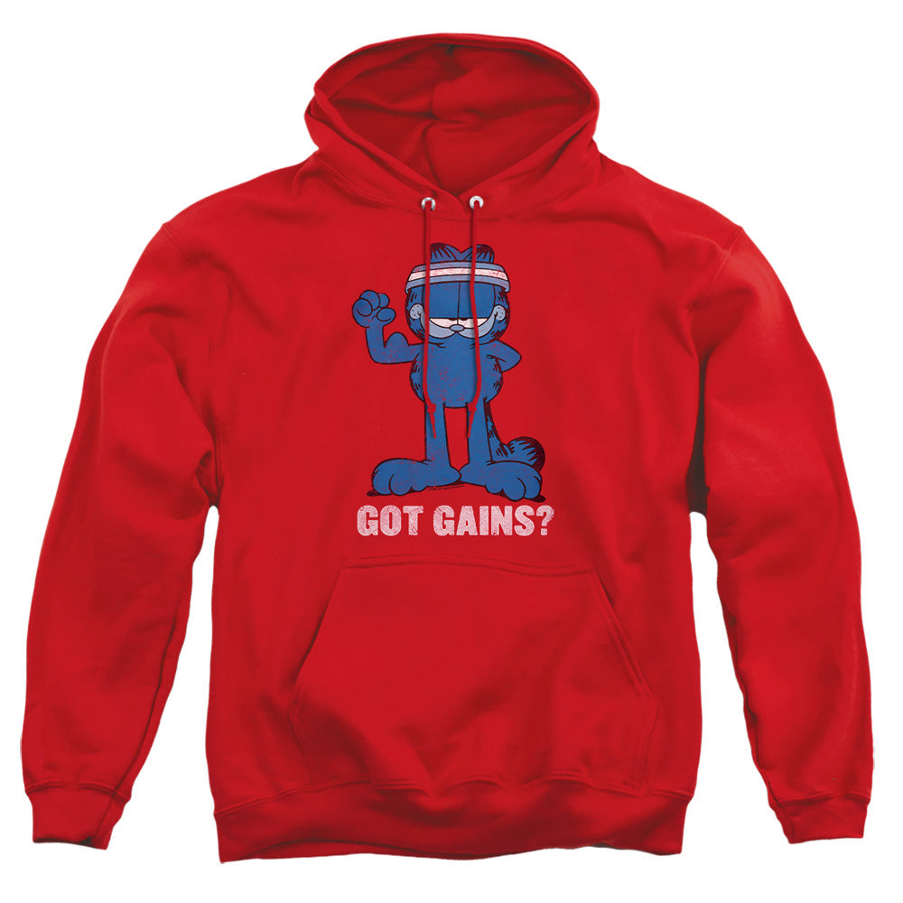 Garfield Got Gains Mens Hoodie Red
