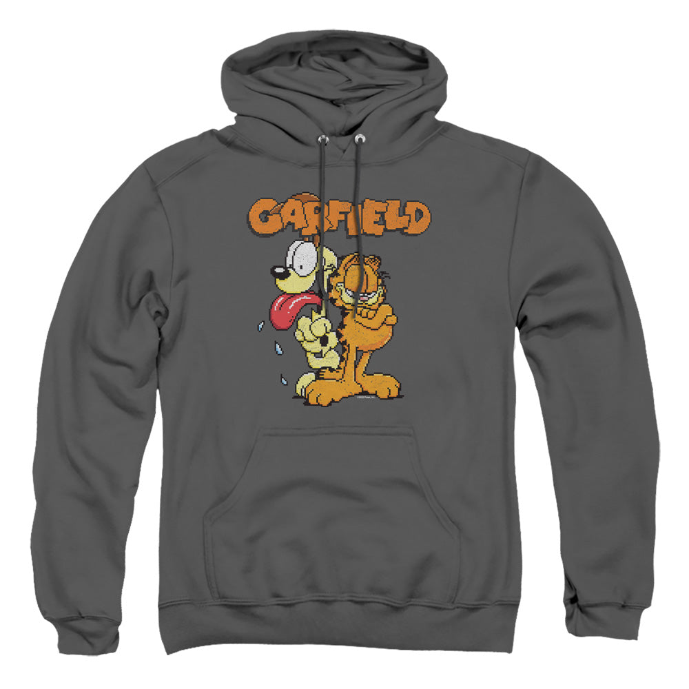 Garfield Garfield The Game Mens Hoodie Charcoal Officially Licensed