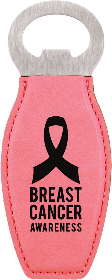 Rounded Leatherette Bottle Opener with Magnet