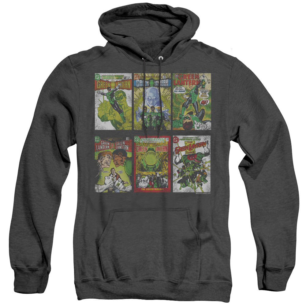 Green Lantern Gl Covers Mens Heather Hoodie Black Officially Licensed