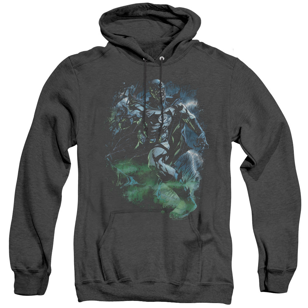 Green Lantern Black Lantern Batman Mens Heather Hoodie Black Officially Licensed