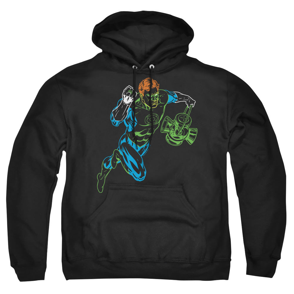 Gl Neon Lantern Mens Hoodie Black Officially Licensed
