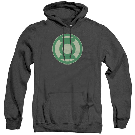 Green Lantern Green Symbol Heather Mens Hoodie Black Officially Licensed