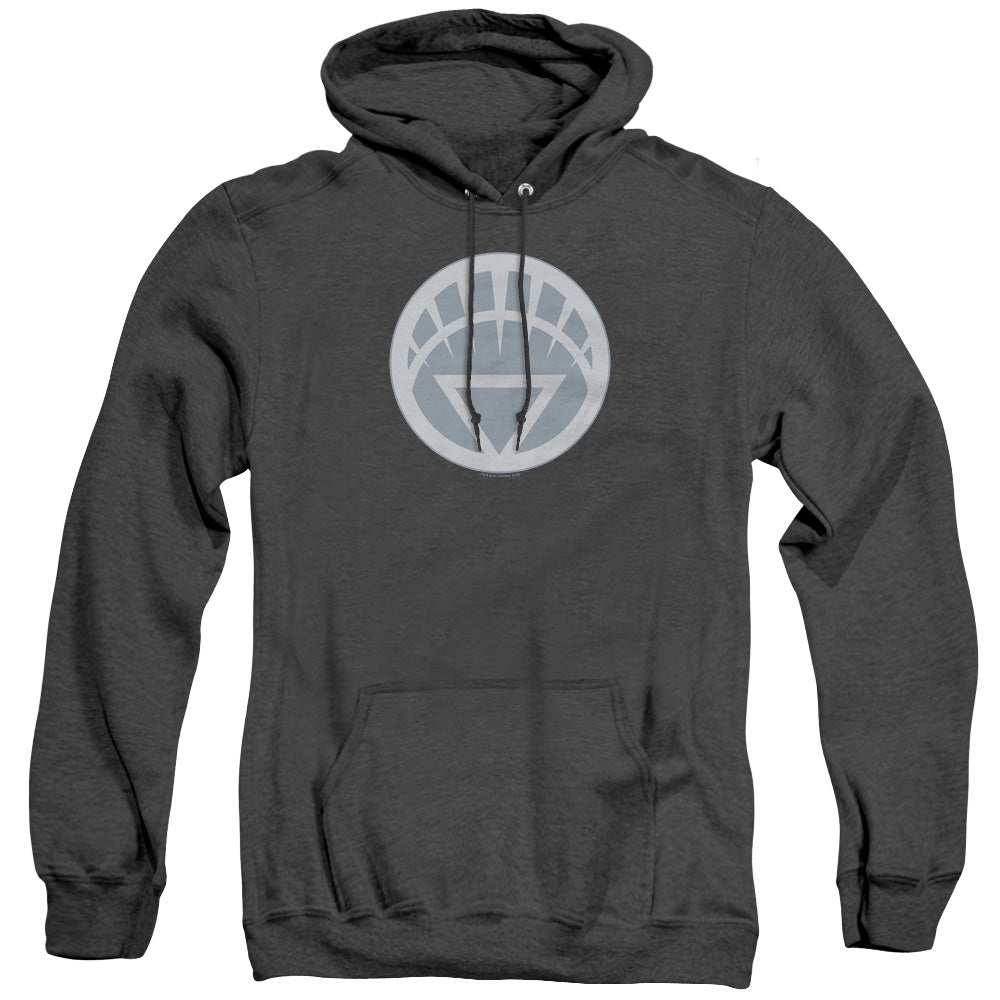 Green Lantern White Symbol Mens Heather Hoodie Black Officially Licensed