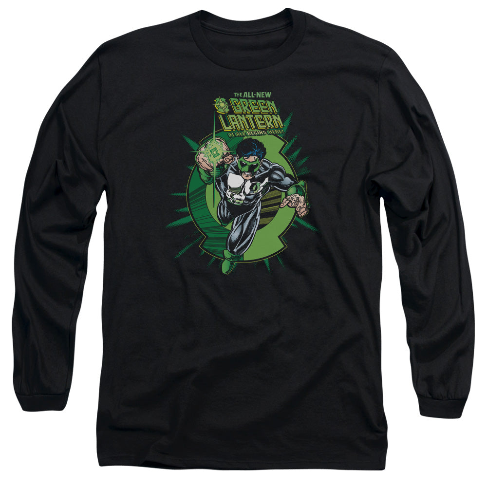 Green Lantern Rayner Cover Mens Long Sleeve Shirt Black Officially Licensed