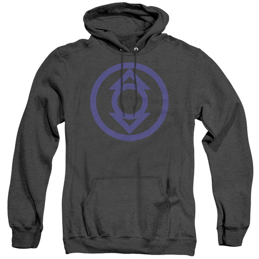 Green Lantern Blue Emblem Heather Mens Hoodie Black Officially Licensed