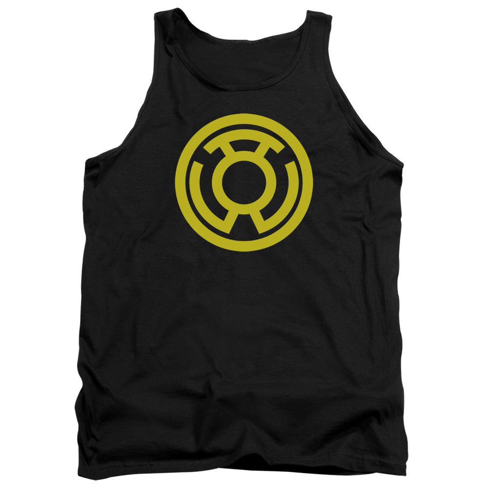 Green Lantern Yellow Emblem Mens Tank Top Shirt Black Officially Licensed