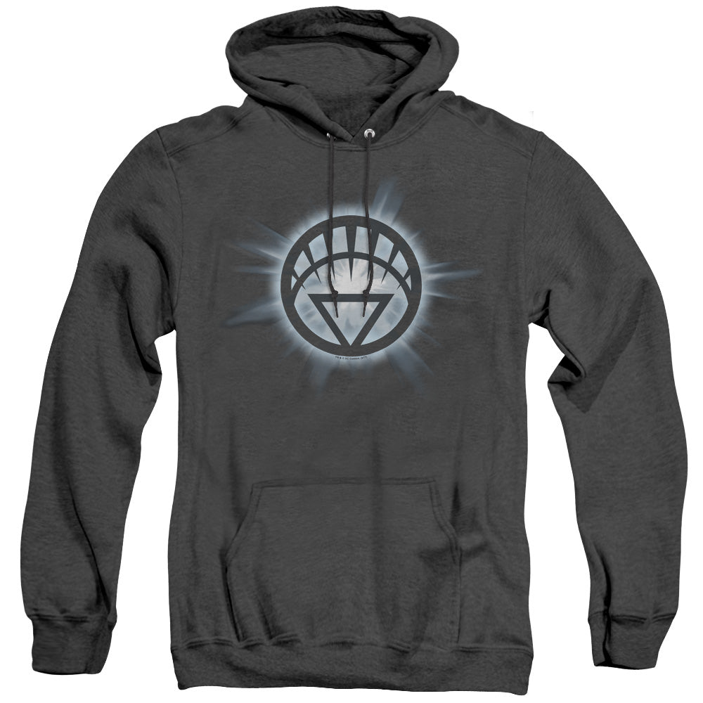Green Lantern White Glow Mens Heather Hoodie Black Officially Licensed