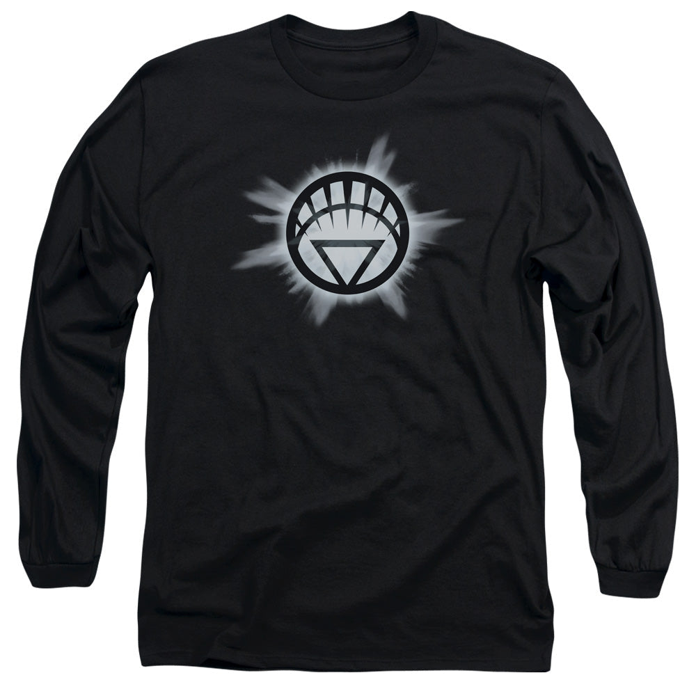 Green Lantern White Glow Mens Long Sleeve Shirt Black Officially Licensed