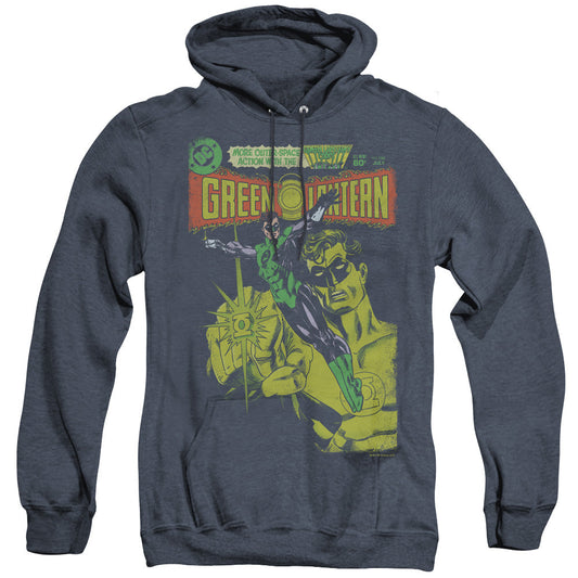 Green Lantern Vintage Cover Heather Mens Hoodie Navy Officially Licensed