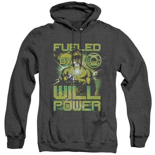 Green Lantern Fueled Heather Mens Hoodie Black Officially Licensed