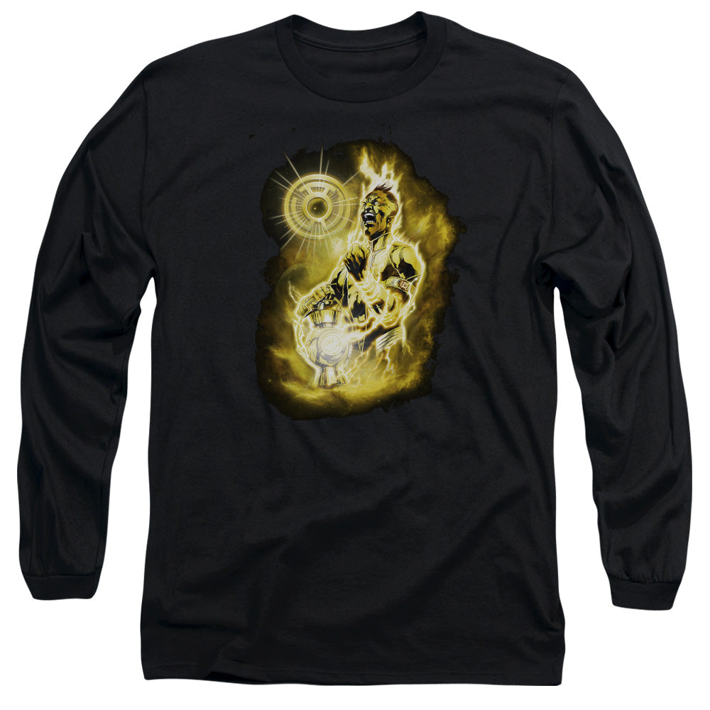 Green Lantern Sinestro Nebula Mens Long Sleeve Shirt Black Officially Licensed