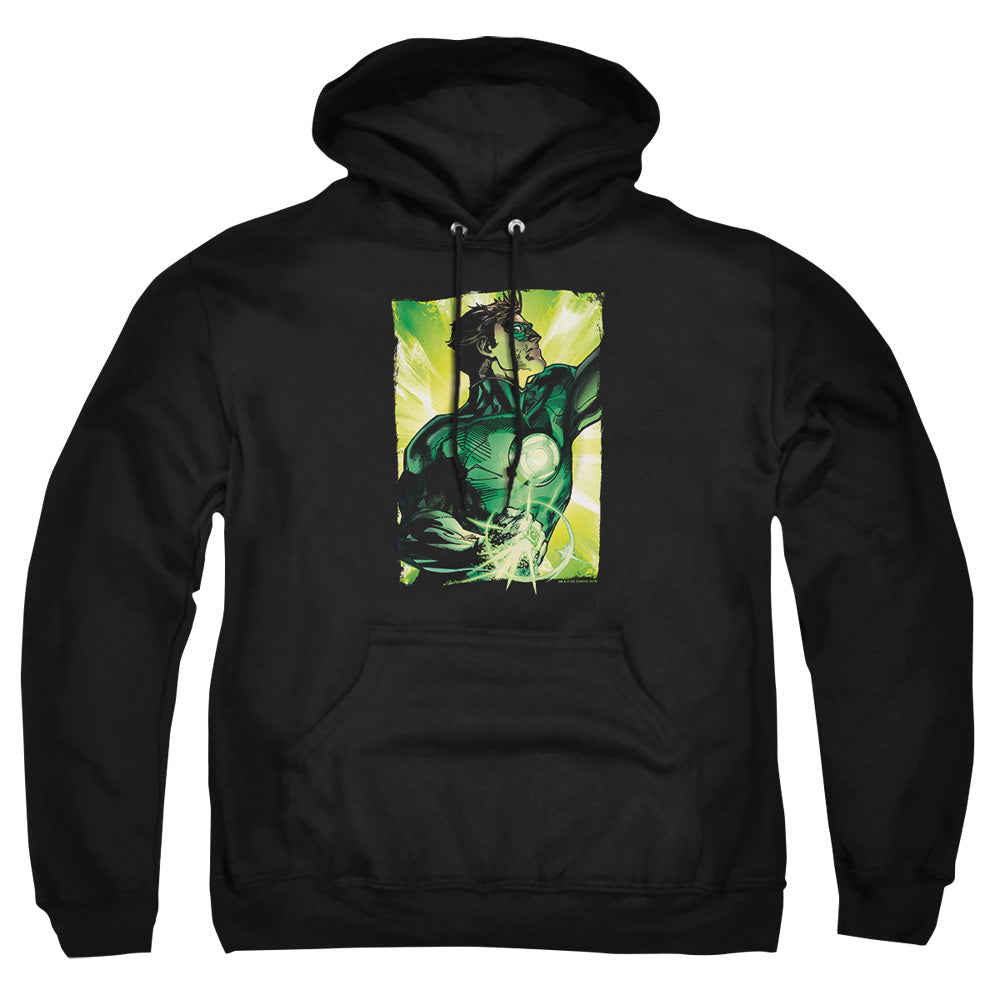 Green Lantern Up Up Mens Hoodie Black Officially Licensed