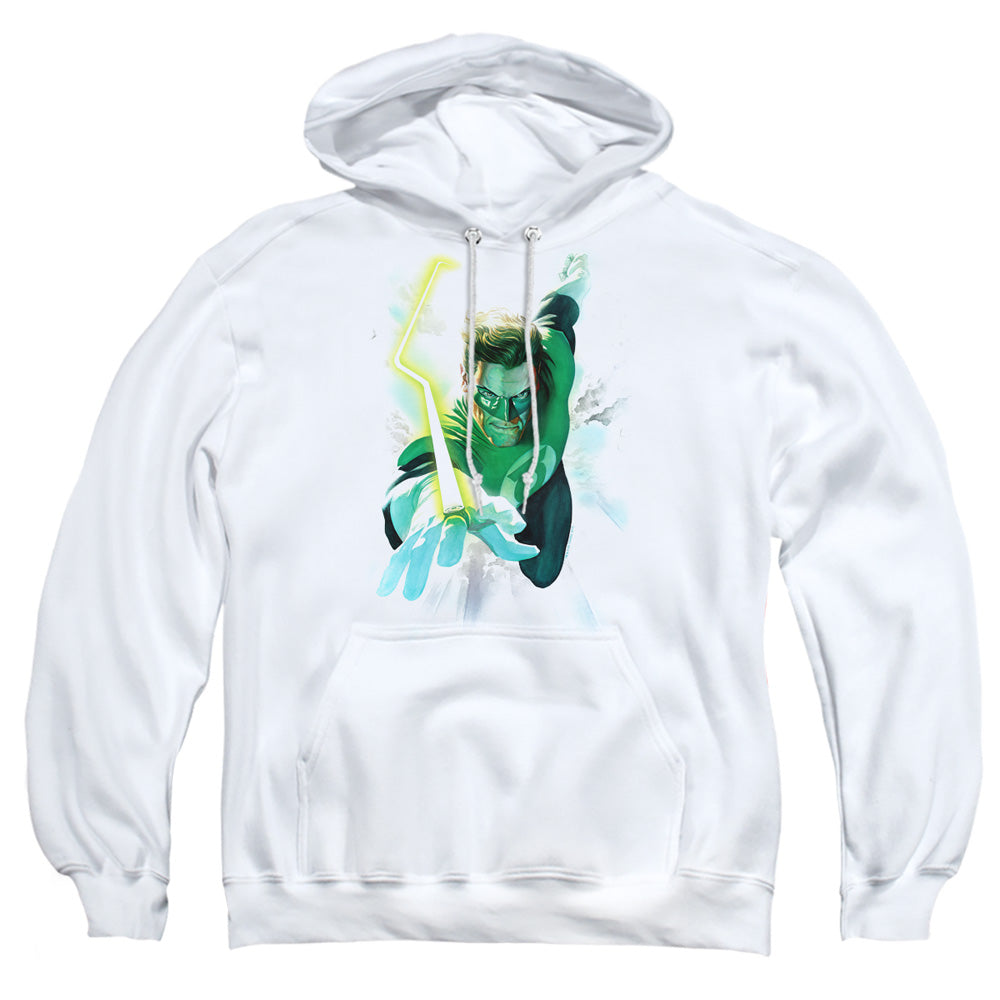 Green Lantern Clouds Mens Hoodie White Officially Licensed
