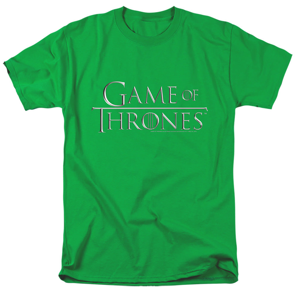Game Of Thrones Chrome Logo Mens T Shirt Kelly Green Officially Licensed