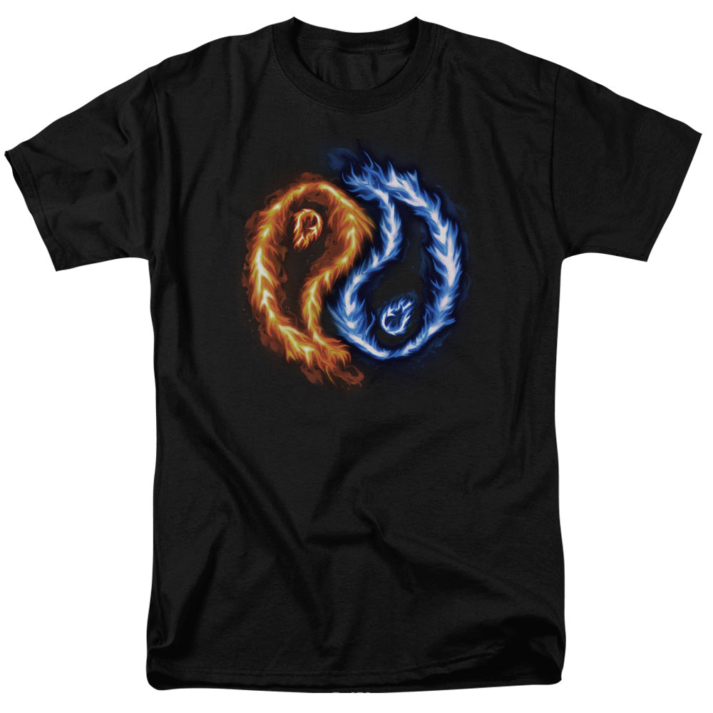 Flame Yang Mens T Shirt Black Officially Licensed