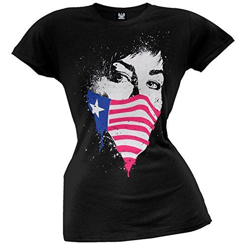 Green Day Juniors: Green Day - American Mask Juniors (Slim) T-Shirt Size L [T-Shirt] - Rock Band Apparel
