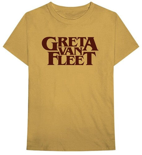 Greta Van Fleet Logo Old Gold Unisex Short Sleeve T-shirt XL [T-Shirt] - Rock Band Apparel